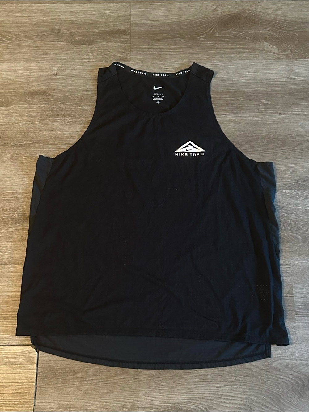 Nike Trail Solar Chase Black Dri-FIT ADV Running Tank Top Men's Size XL
